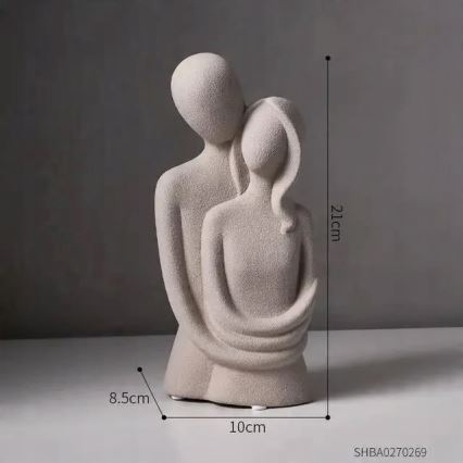 Keramična namizna dekoracija 20x9,5x7,5 cm siva