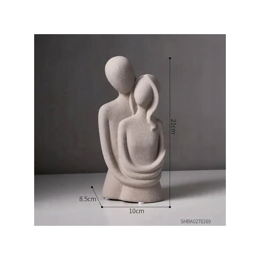 Keramična namizna dekoracija 20x9,5x7,5 cm siva