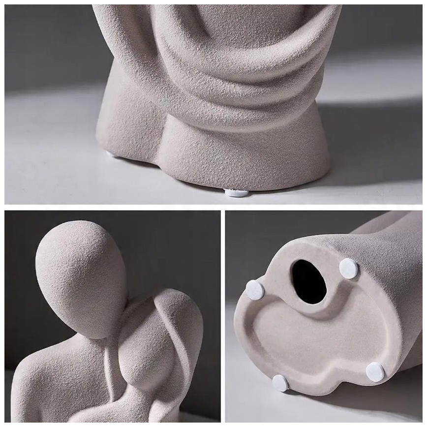 Keramična namizna dekoracija 20x9,5x7,5 cm siva