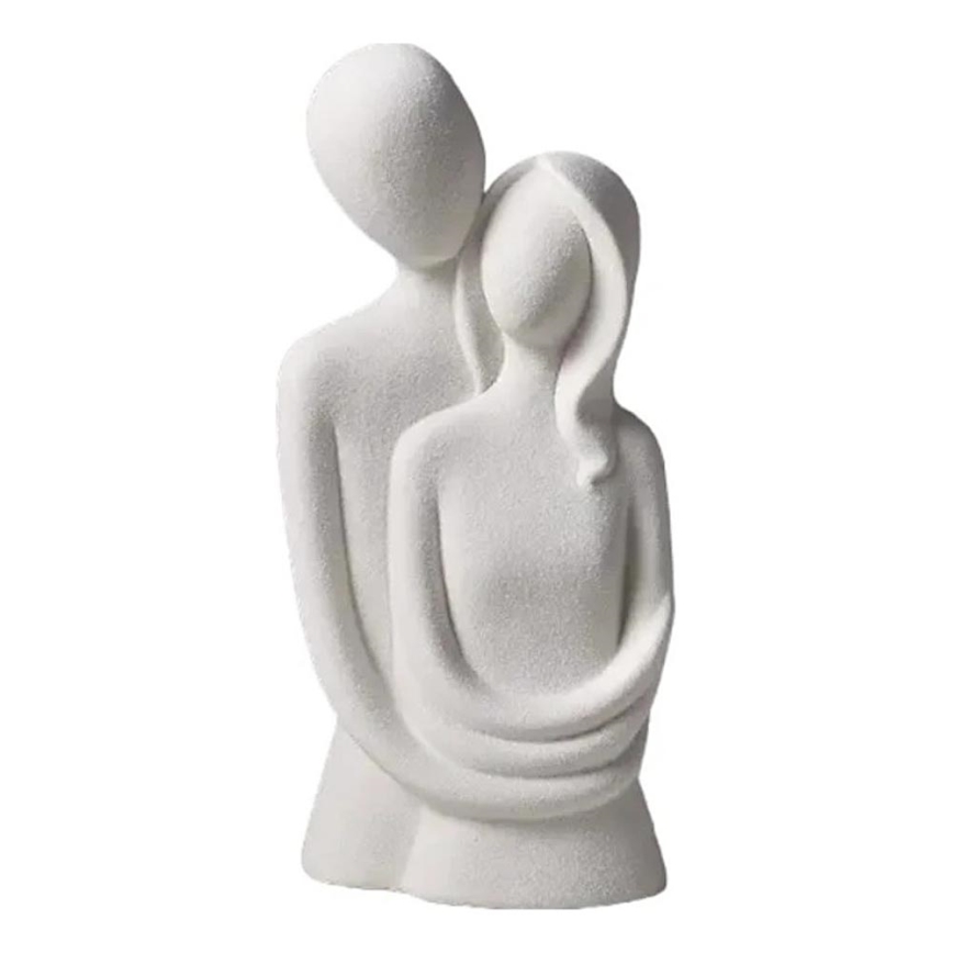 Keramična namizna dekoracija, 21 x 8,5 x 10 cm, bela