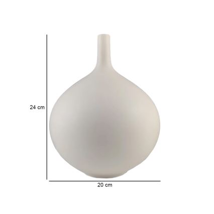 Keramična vaza 24 cm, bela