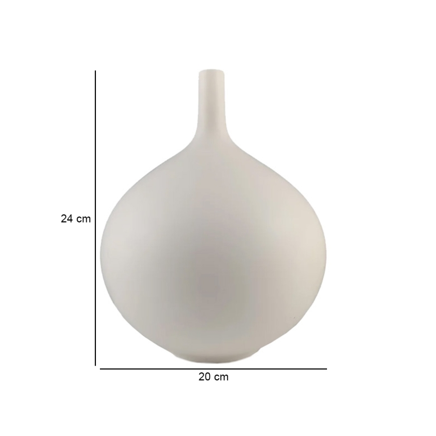 Keramična vaza 24 cm, bela