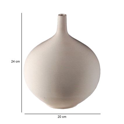 Keramična vaza, 24 cm, bež