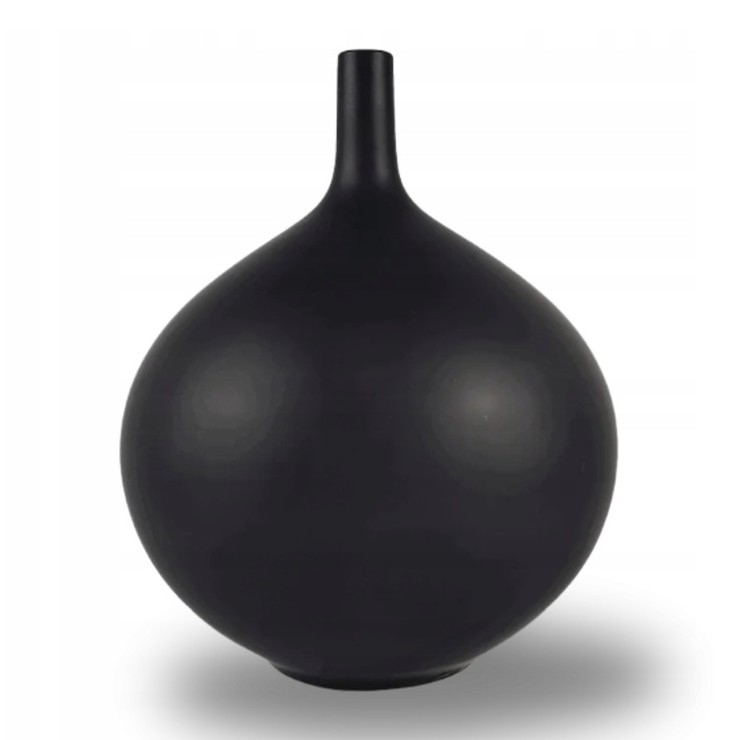 Keramična vaza 24 cm, mat črna