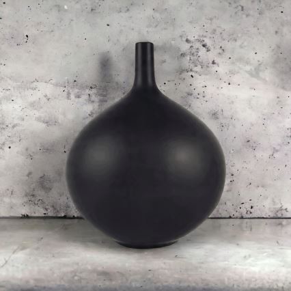 Keramična vaza 24 cm, mat črna