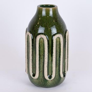 Keramična vaza 24x13 cm zelena