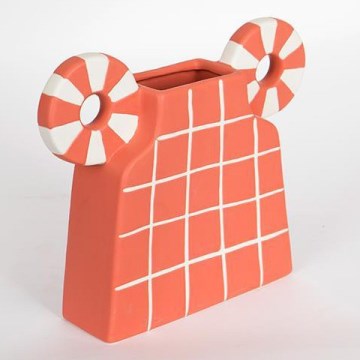 Keramična vaza 30,6x22,5 cm oranžna
