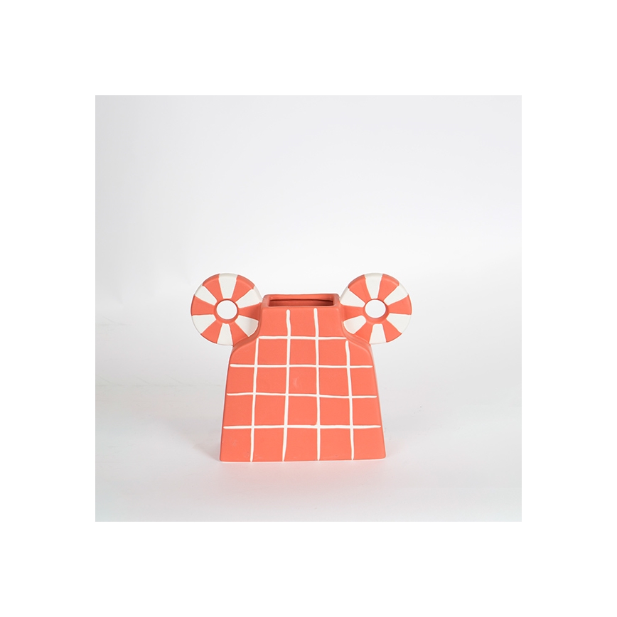 Keramična vaza 30,6x22,5 cm oranžna
