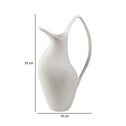Keramična vaza 33x17x19 cm, bela
