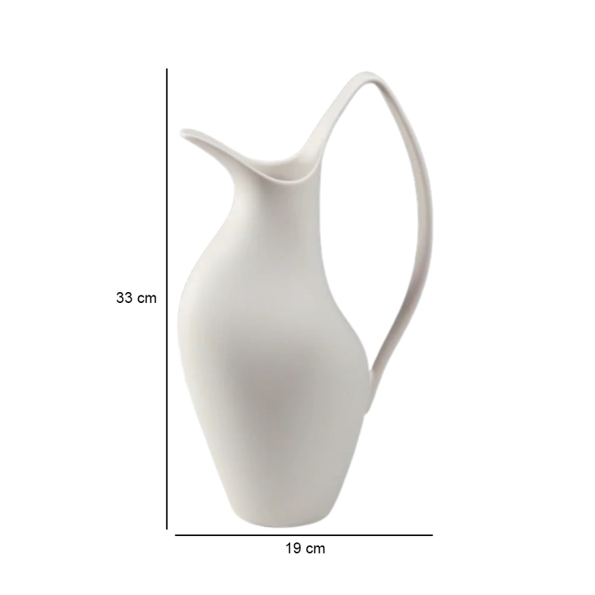 Keramična vaza 33x17x19 cm, bela