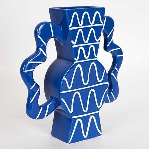 Keramična vaza 37,5x35,5 cm modra