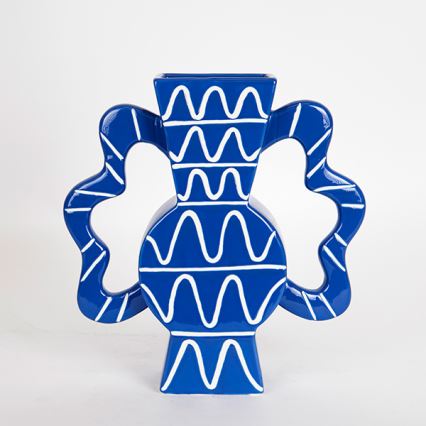 Keramična vaza 37,5x35,5 cm modra