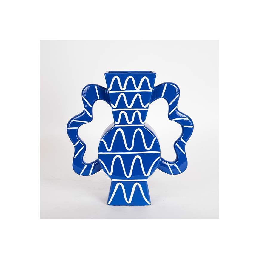 Keramična vaza 37,5x35,5 cm modra