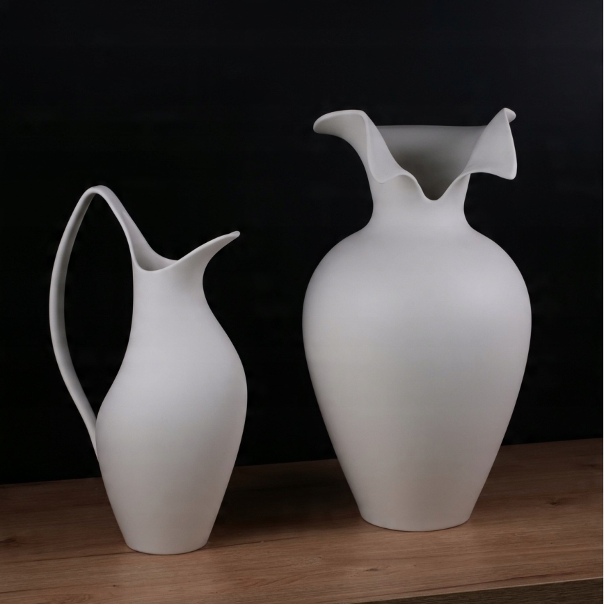 Keramična vaza 41,5x23 cm bela