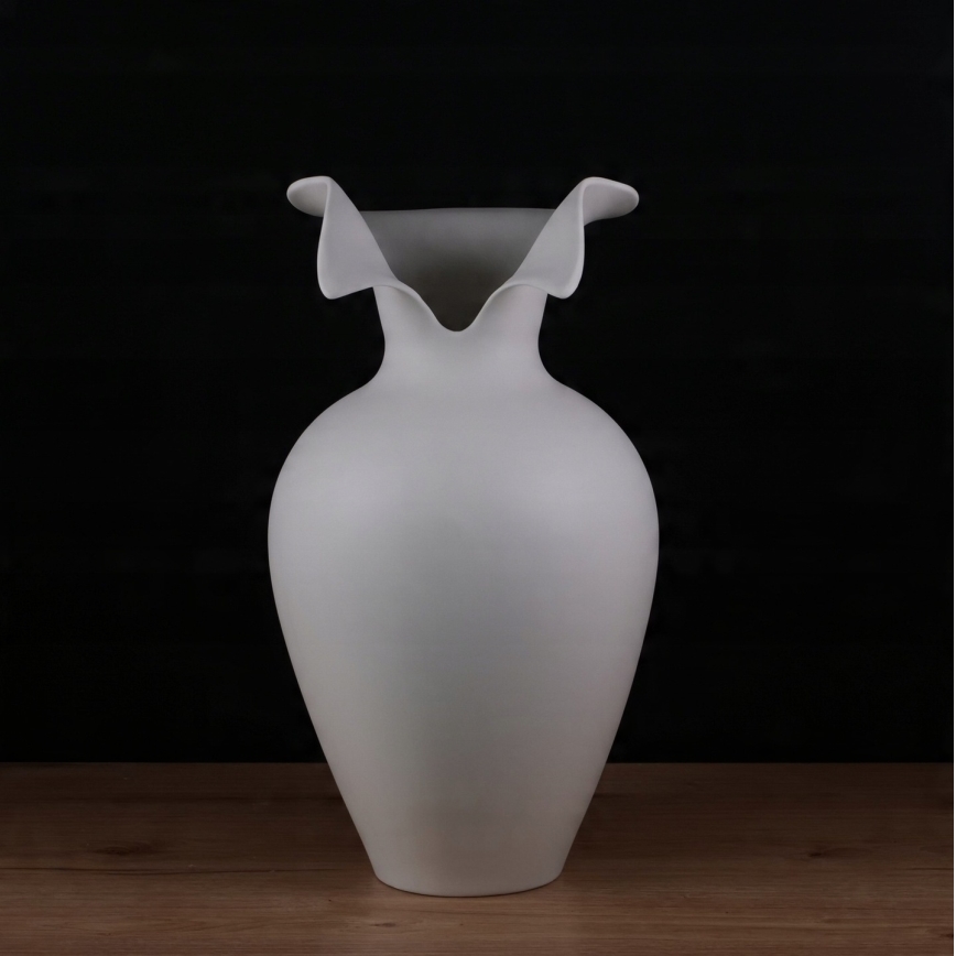 Keramična vaza 41,5x23 cm bela