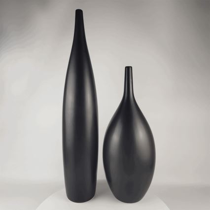 Keramična vaza, 70 cm, matna črna
