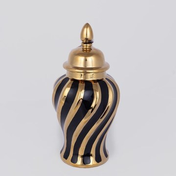 Keramični jar 30x14,8 cm zlata/črna