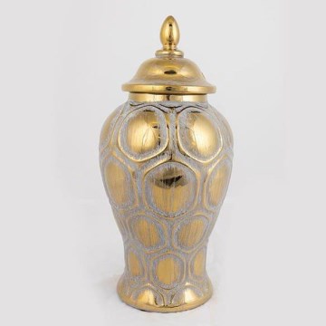 Keramični jar 33,8x16 cm zlata/srebrna