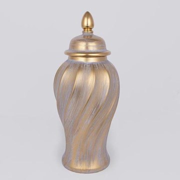 Keramični jar 40,8x17,5 cm zlata/siva