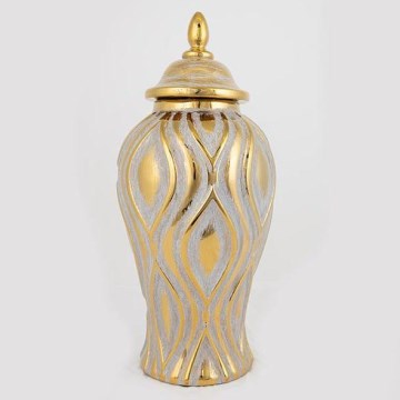 Keramični jar 42,6x18,8 cm zlata/srebrna