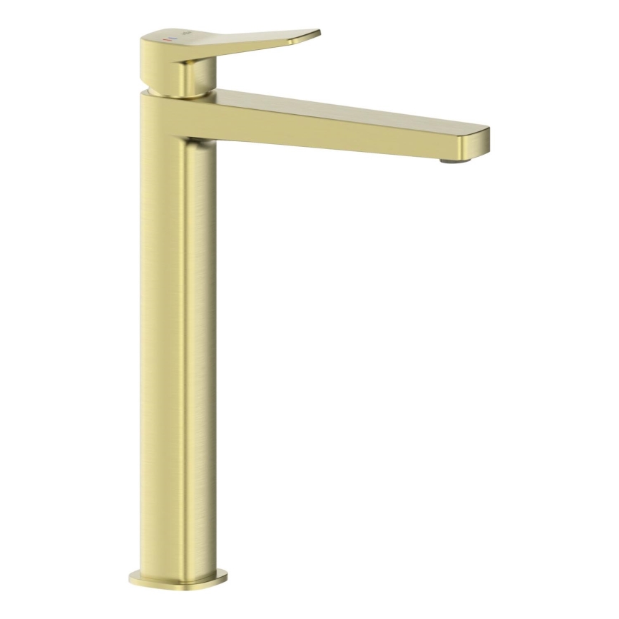 KFA Armatura 4522-712-31 - Pipa za umivalnik + odtok MALAGA 30,3 cm v krtačenem zlatu