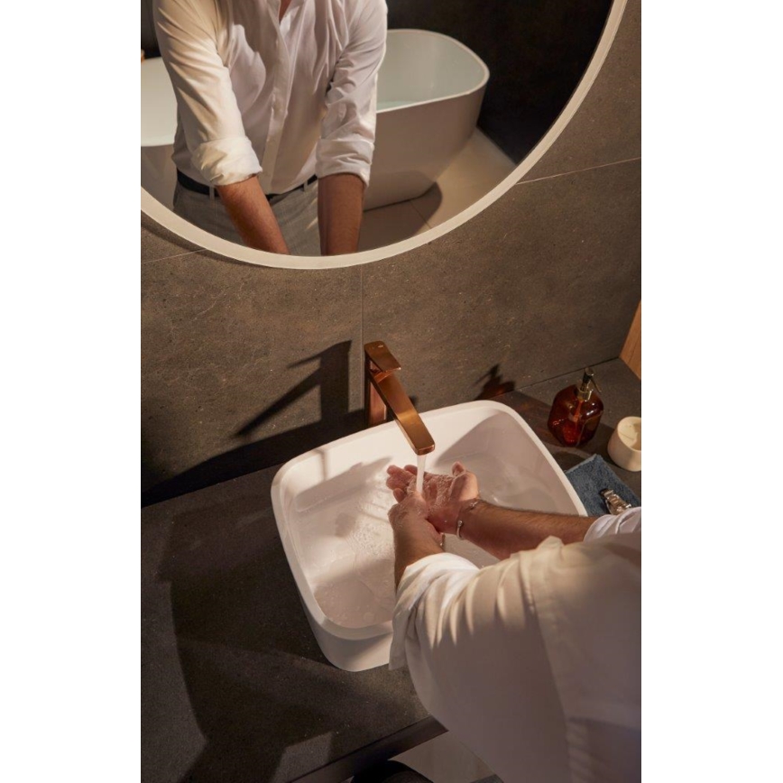 KFA Armatura 4522-712-34 - Baterija za umivalnik z izlivom MALAGA 30,3 cm rožnato zlato