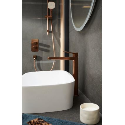 KFA Armatura 4522-712-34 - Baterija za umivalnik z izlivom MALAGA 30,3 cm rožnato zlato