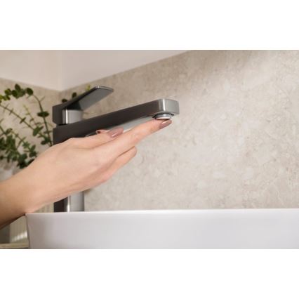 KFA Armatura 4522-712-61 - Mešalna armatura za umivalnik + odtok MALAGA 30,3 cm siv metalik