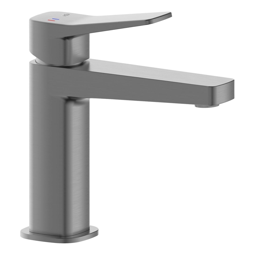 KFA Armatura 4522-815-61 - Mešalna armatura za umivalnik MALAGA z odtočno garnituro, 15,9 cm, metalno siva