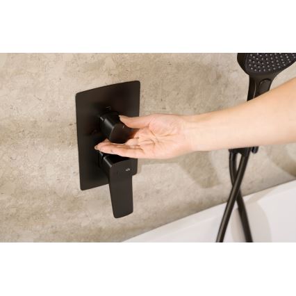 KFA Armatura 4529-501-81 - Tuš komplet s podometno armaturo MALAGA črna