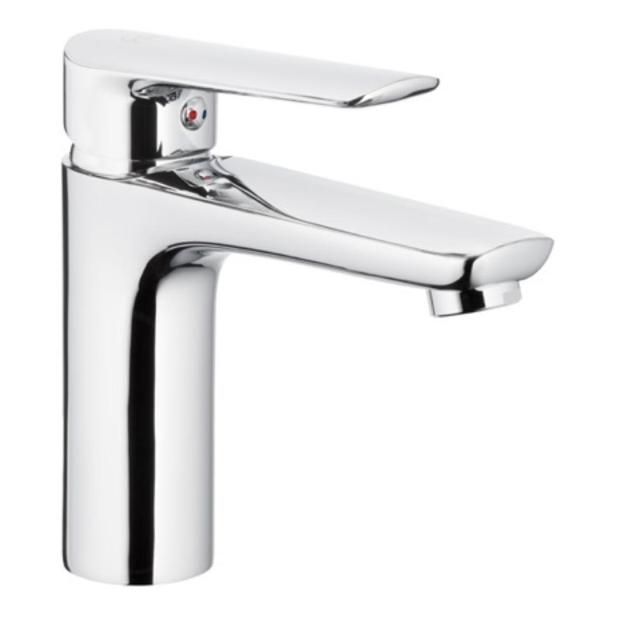 KFA Armatura 5022-815-00 - Pipa za umivalnik + odtok s prelivom TANZANIT 15,4 cm sijajni krom