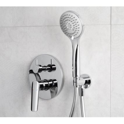 KFA Armatura 5029-501-00 - Tuš set s podometno pipo TANZANIT sijajni krom