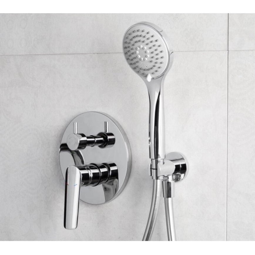 KFA Armatura 5029-501-00 - Tuš set s podometno pipo TANZANIT sijajni krom