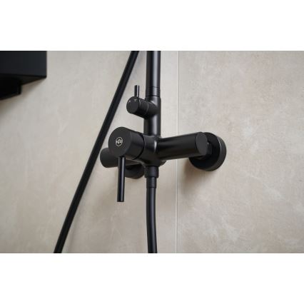 KFA Armatura 5036-910-81 - Tuš set s pipo MOZA medenina/mat črna