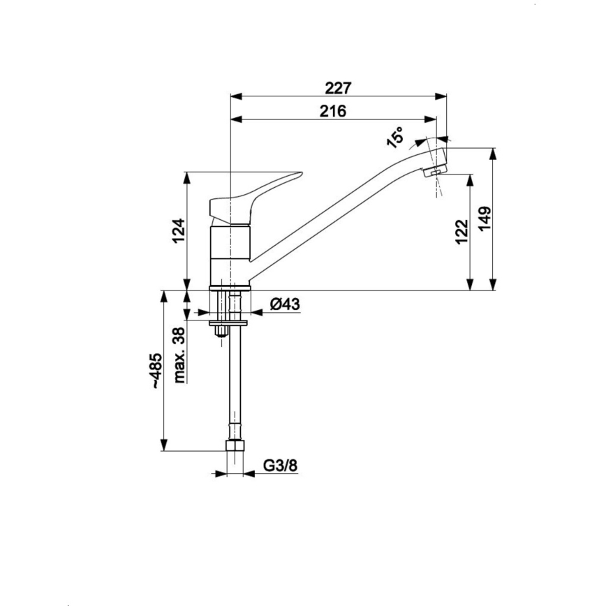KFA Armatura 5243-915-00 - Kuhinjska armatura MORRIS sijajni krom