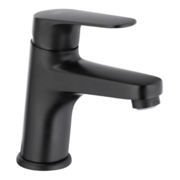 KFA Armatura 5552-815-81 - Pipa za umivalnik + odtok s prelivom OTAVA 15 cm mat črna