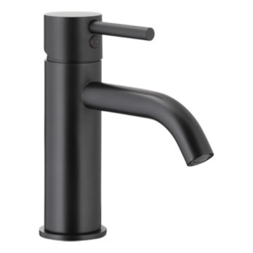 KFA Armatura 5822-815-81 - Pipa za umivalnik + odtok NEDA 16,5 cm medenina/mat črna