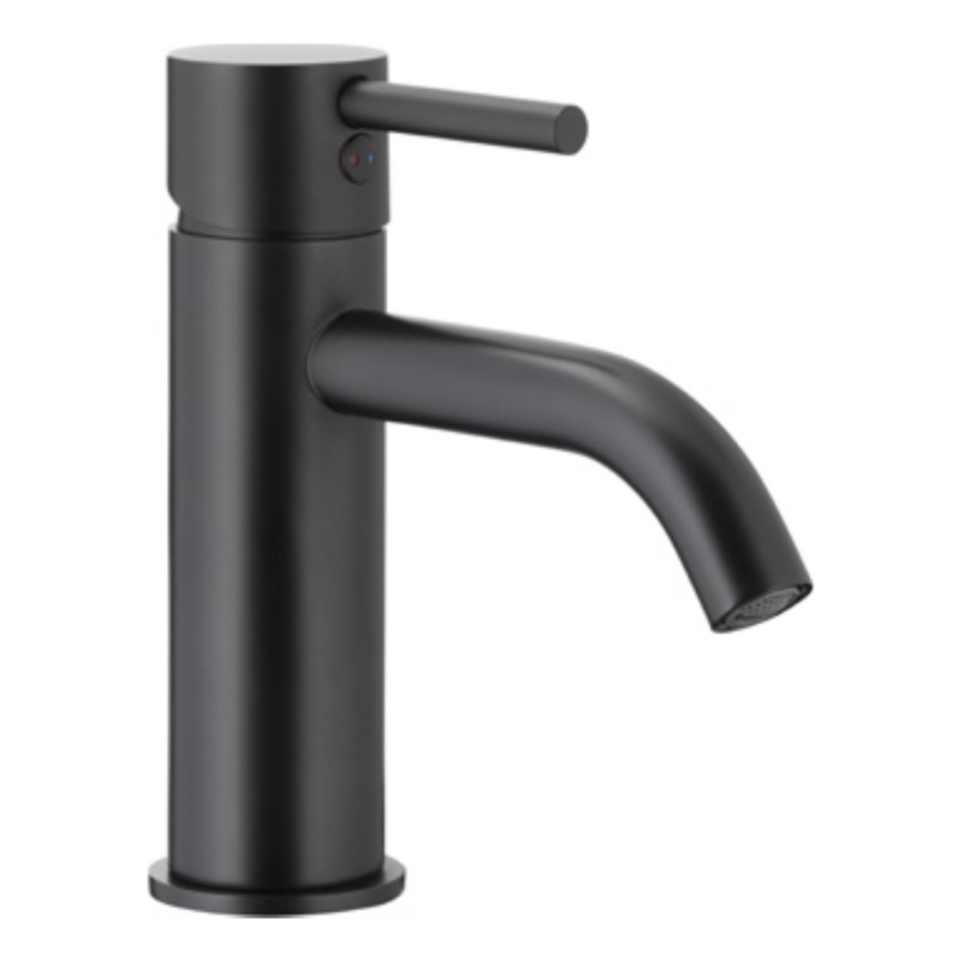 KFA Armatura 5822-815-81 - Pipa za umivalnik + odtok NEDA 16,5 cm medenina/mat črna