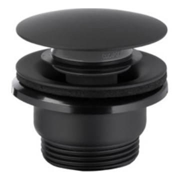 KFA Armatura 660-320-81 - Odpadni umivalnik CLICK-CLACK pr. 6,6 cm nerjaveče jeklo/mat črna