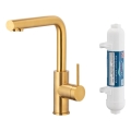 KFA Armatura 6623-912-31 - Pipa za filtrirano vodo DUERO PURE nerjaveče jeklo/brušena zlata + filter