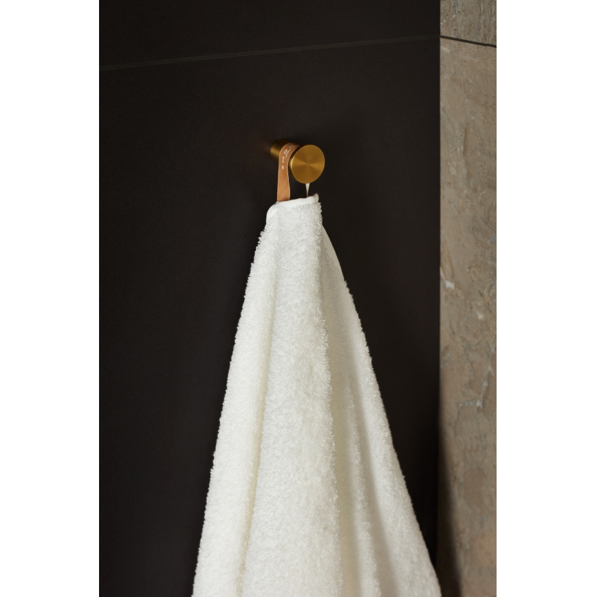 KFA Armatura 864-020-31 - Stenska kljuka TOWEL nerjaveče jeklo/brušena zlata