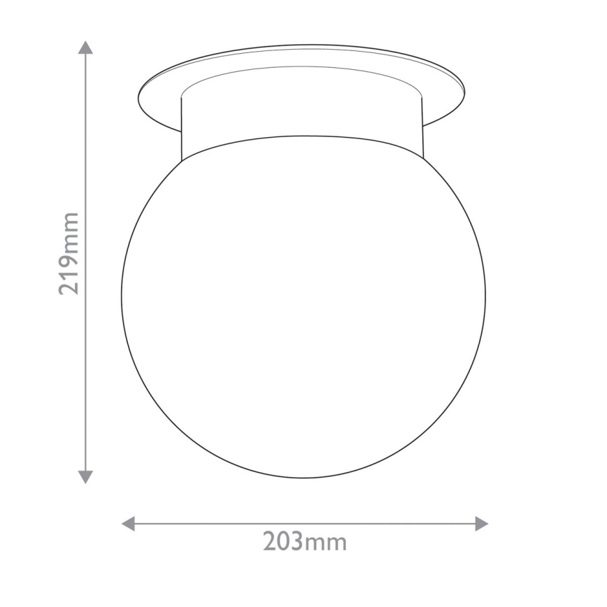 Kichler - Stropna svetilka ALBERS 1xE27/40W/230V premer 20,3 cm črna