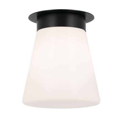 Kichler - Stropna svetilka ALBERS 1xE27/40W/230V, premer 21,6 cm, črna