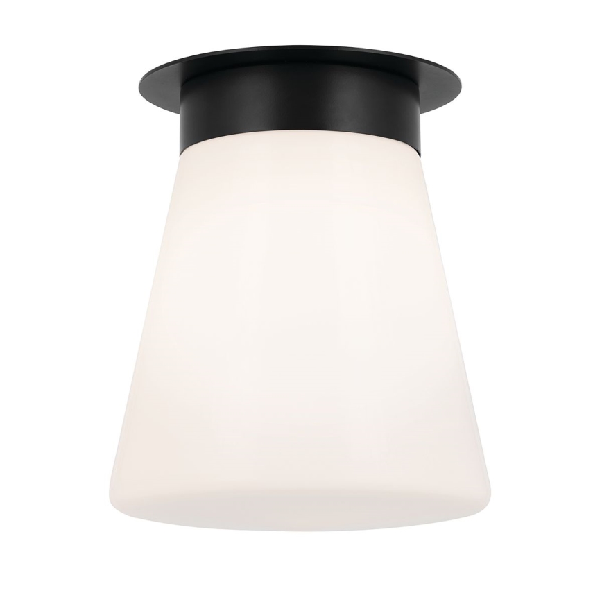 Kichler - Stropna svetilka ALBERS 1xE27/40W/230V, premer 21,6 cm, črna