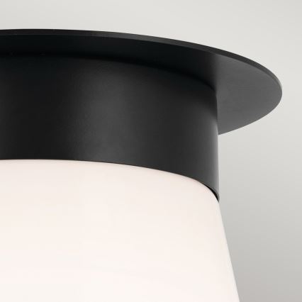 Kichler - Stropna svetilka ALBERS 1xE27/40W/230V, premer 21,6 cm, črna