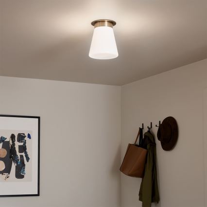 Kichler - Stropna svetilka ALBERS 1xE27/40W/230V premer 21,6 cm bronzasta