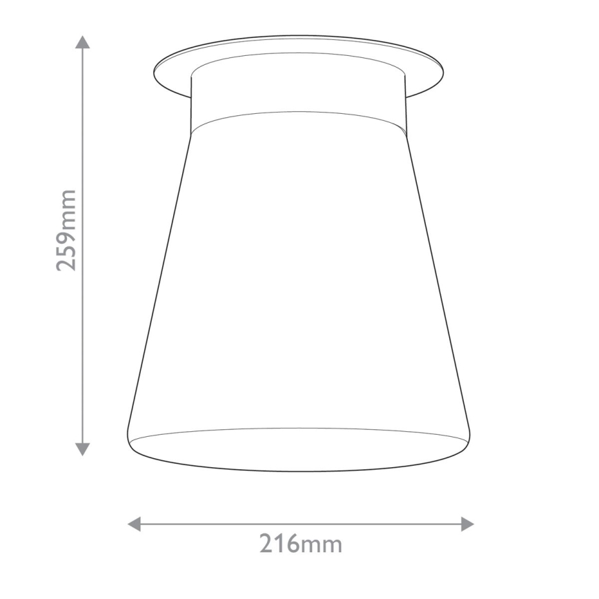 Kichler - Stropna svetilka ALBERS 1xE27/40W/230V premer 21,6 cm bronzasta