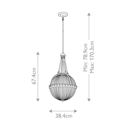 Kichler - Lestenec na drogu ASTER 3xE14/60W/230V