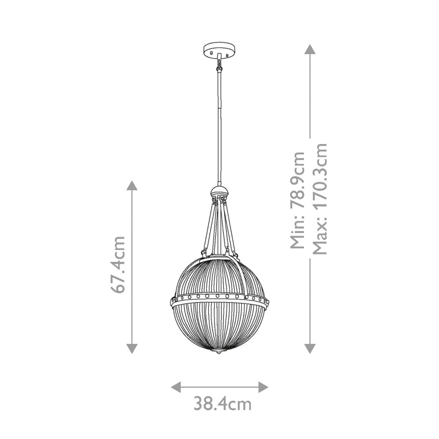 Kichler - Lestenec na drogu ASTER 3xE14/60W/230V