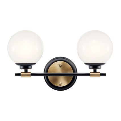 Kichler - LED kopalniško stensko svetilo BENNO 2xLED/3W/230V črna/zlata IP44